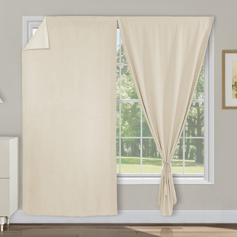 Atlanta Velcro Curtains Self Adhesive Room Darkening Thermal Insulated 1 Panel