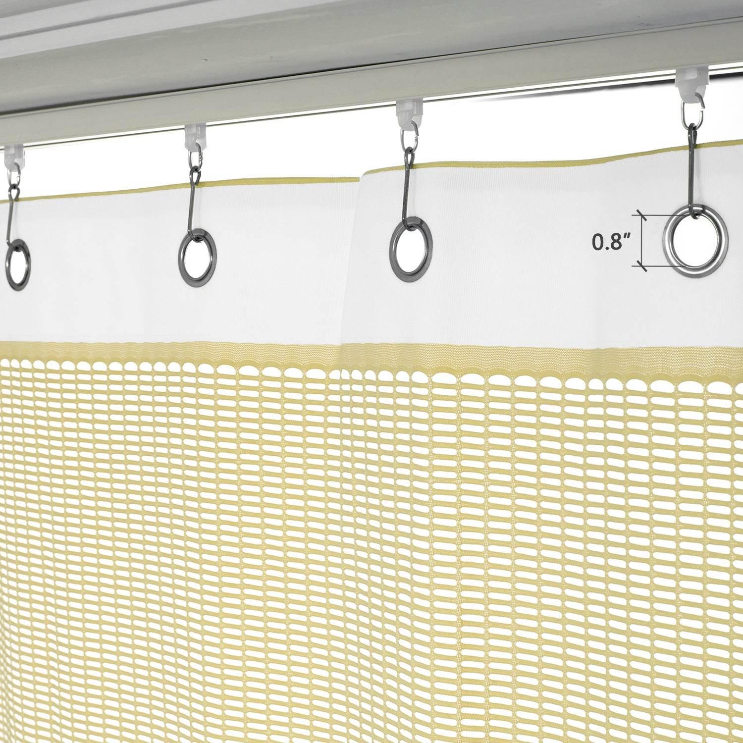 Medical Privacy Curtains Breathable Fabric Grommet for Hospital & Clinic NFPA-701 - Cololeaf -- T19 White