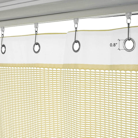Medical Privacy Curtains Breathable Fabric Grommet for Hospital & Clinic NFPA-701 - Cololeaf -- T19 White