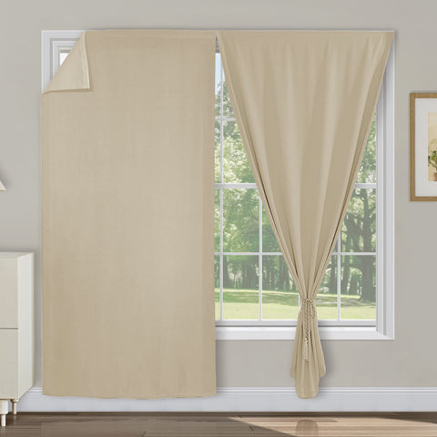 Atlanta Velcro Curtains Self Adhesive Room Darkening Thermal Insulated 1 Panel