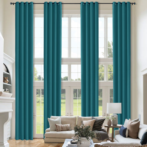 Atlanta Extra Long Room Darkening Curtains Thermal Insulated Noise Reducing Grommet 1 Panel