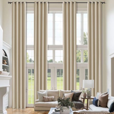 Atlanta Extra Long Room Darkening Curtains Thermal Insulated Noise Reducing Grommet 1 Panel