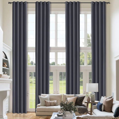 Atlanta Extra Long Room Darkening Curtains Thermal Insulated Noise Reducing Grommet 1 Panel