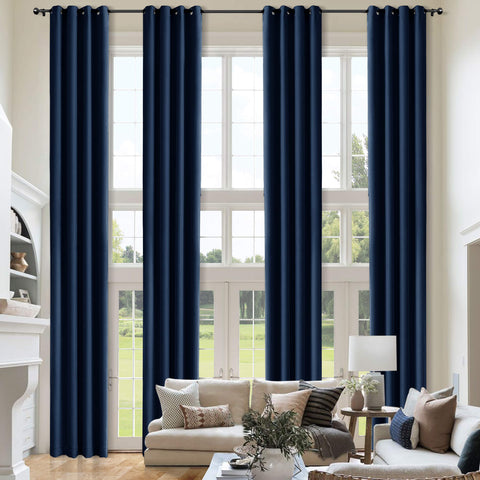 Atlanta Extra Long Room Darkening Curtains Thermal Insulated Noise Reducing Grommet 1 Panel