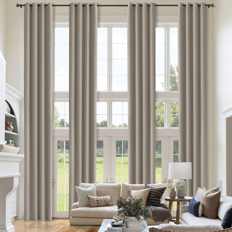 Atlanta Extra Long Room Darkening Curtains Thermal Insulated Noise Reducing Grommet 1 Panel