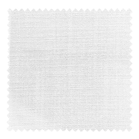 1908 Linen Blend Unlined Breathable & Natural Curtain Pinch Pleat with Trim Border - Cololeaf -- #0 Snow White