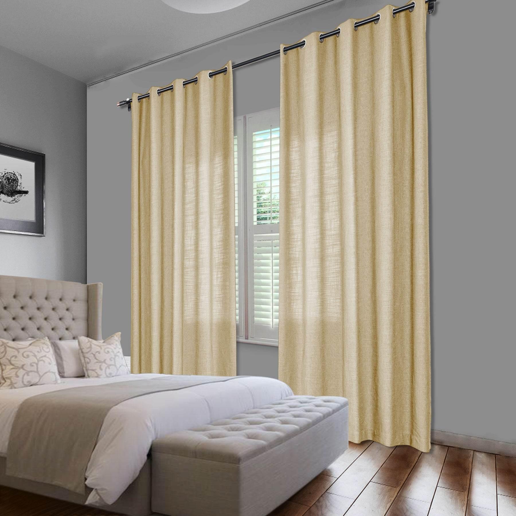 1908 Linen Blend Breathable & Natural Curtain Nickle Grommet - Cololeaf -- #1 Beige White