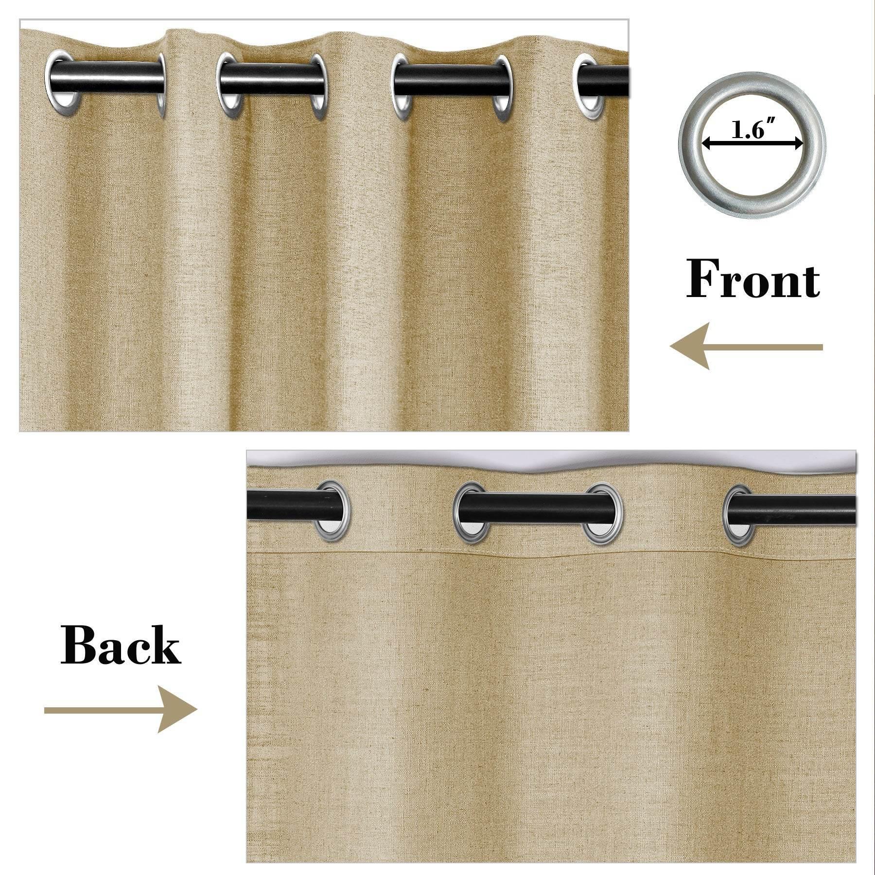 1908 Linen Blend Breathable & Natural Curtain Nickle Grommet - Cololeaf -- #1 Beige White