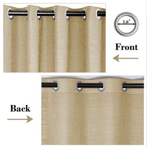 1908 Linen Blend Breathable & Natural Curtain Nickle Grommet - Cololeaf -- #1 Beige White