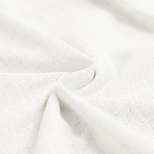 1908 Linen Blend Breathable & Natural Curtain Tab Top - Cololeaf -- #0 Snow White