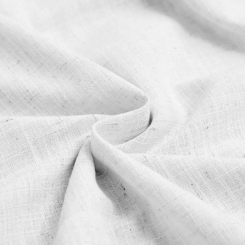 1908 Linen Blend Breathable & Natural Curtain Nickle Grommet - Cololeaf -- #1 Beige White