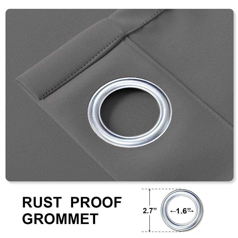 Rose Extra Wide Outdoor Curtains Waterproof Thermal Insulated Blackout Top Grommet - Cololeaf -- Beige