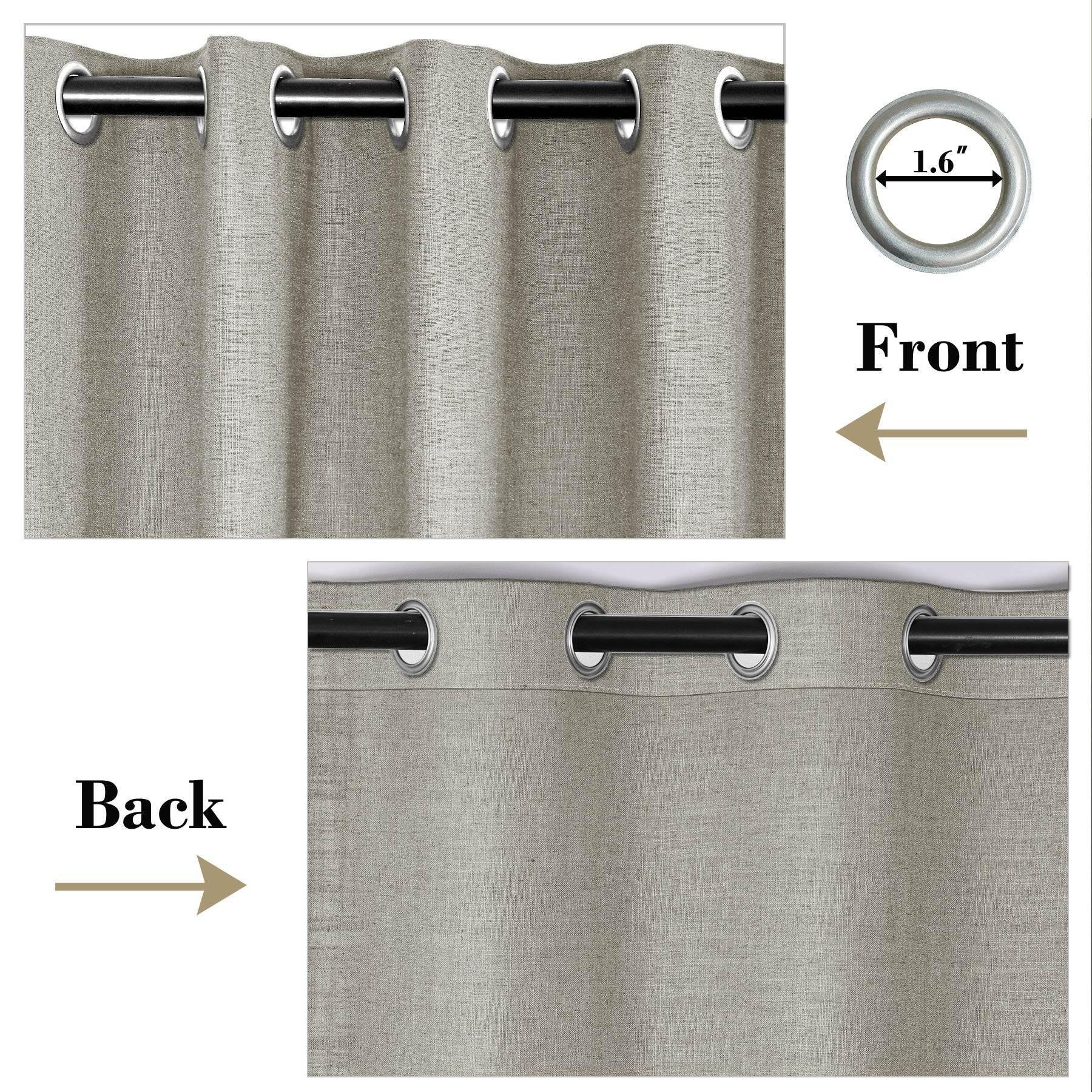 1908 Linen Blend Breathable & Natural Curtain Nickle Grommet - Cololeaf -- #1 Beige White
