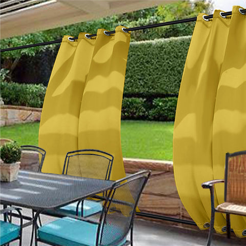 Rose Outdoor Curtains Waterproof Thermal Insulated Blackout Grommets At The Top and Bottom 1 Panel