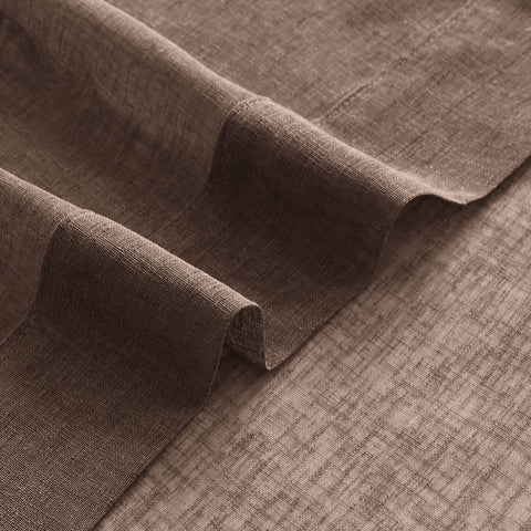 B01 Linen Textured Airy Sheer Curtain Pinch Pleat - Cololeaf -- #30 Light Grey