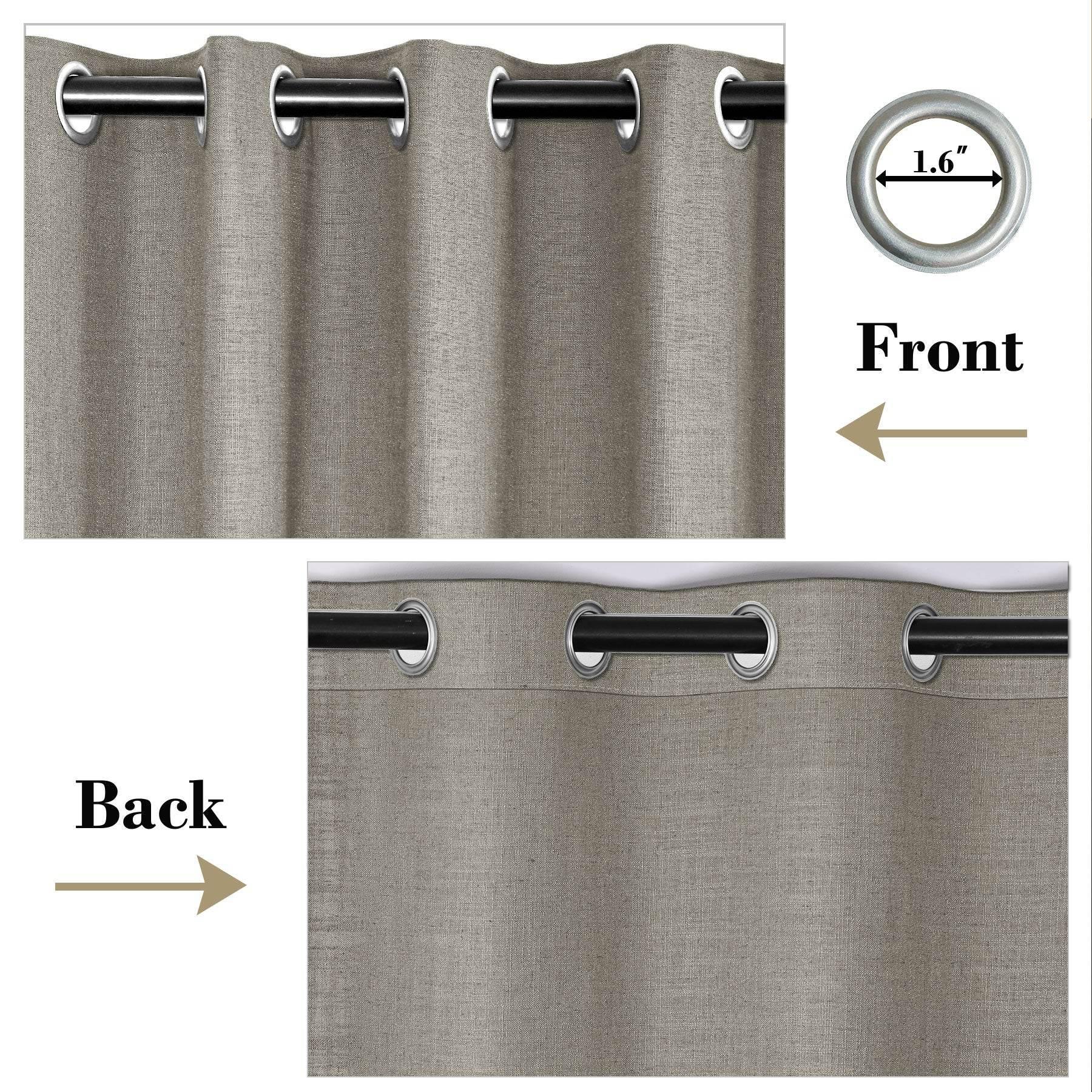 1908 Linen Blend Breathable & Natural Curtain Nickle Grommet - Cololeaf -- #1 Beige White