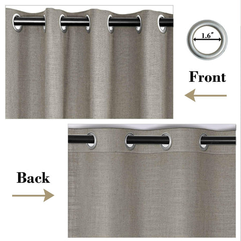 1908 Linen Blend Breathable & Natural Curtain Nickle Grommet - Cololeaf -- #1 Beige White