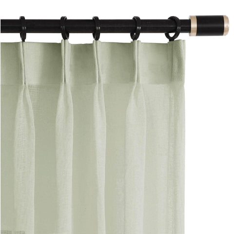 B01 Linen Textured Airy Sheer Curtain Pinch Pleat - Cololeaf -- #30 Light Grey