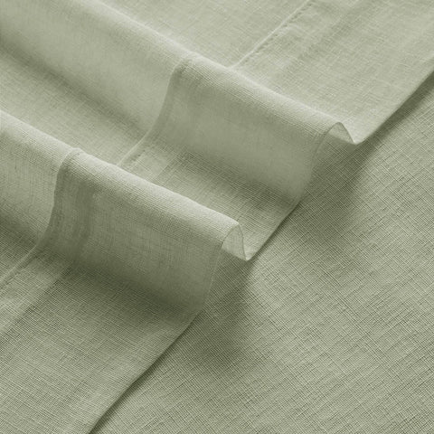 B01 Linen Textured Airy Sheer Curtain Pinch Pleat - Cololeaf -- #30 Light Grey
