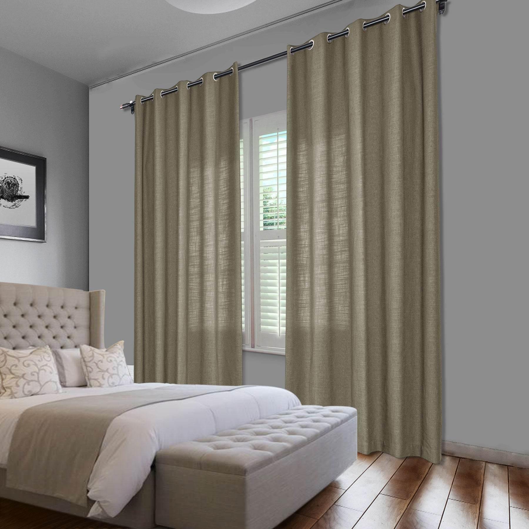 1908 Linen Blend Breathable & Natural Curtain Nickle Grommet - Cololeaf -- #1 Beige White