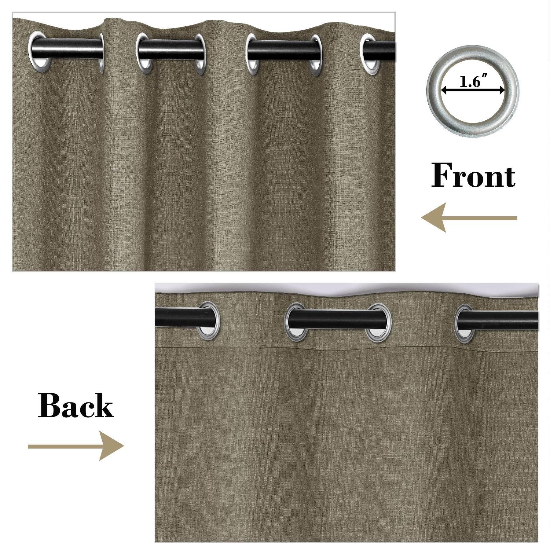 1908 Linen Blend Breathable & Natural Curtain Nickle Grommet - Cololeaf -- #1 Beige White