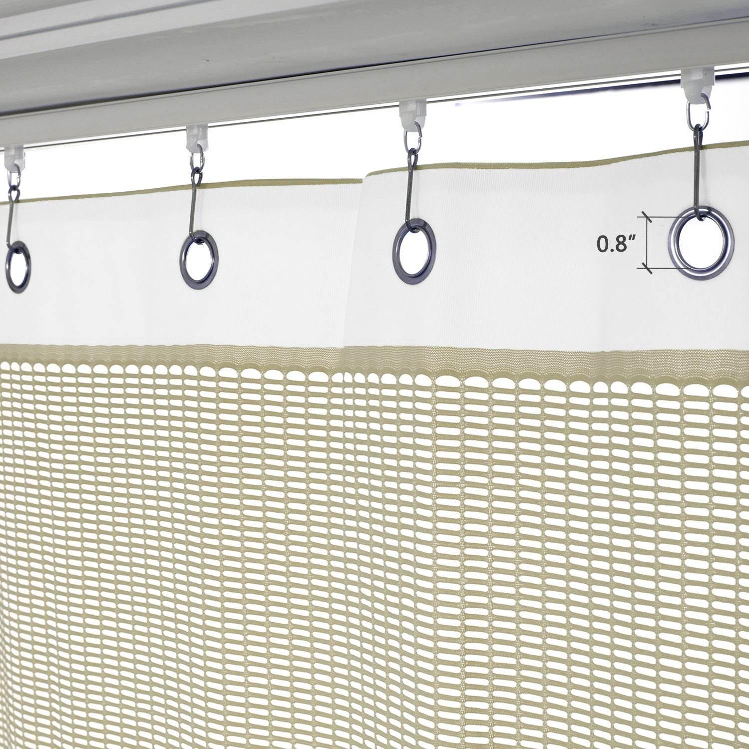 Medical Privacy Curtains Breathable Fabric Grommet for Hospital & Clinic NFPA-701 - Cololeaf -- T19 White