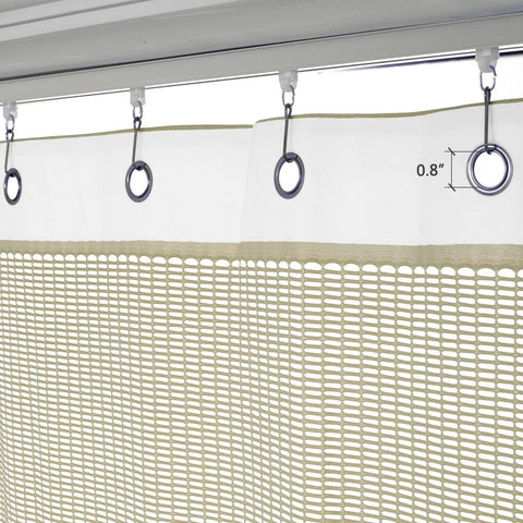 Medical Privacy Curtains Breathable Fabric Grommet for Hospital & Clinic NFPA-701 - Cololeaf -- T19 White