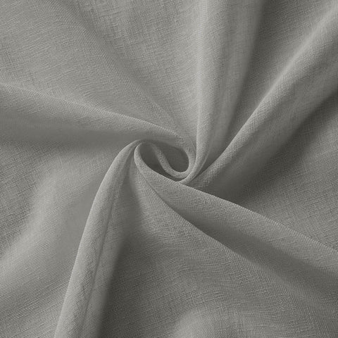 B01 Linen Textured Airy Sheer Curtain Pinch Pleat - Cololeaf -- #13 Grey