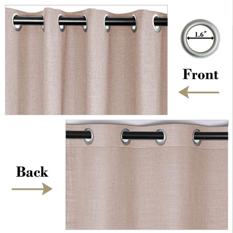 1908 Linen Blend Breathable & Natural Curtain Nickle Grommet - Cololeaf -- #1 Beige White