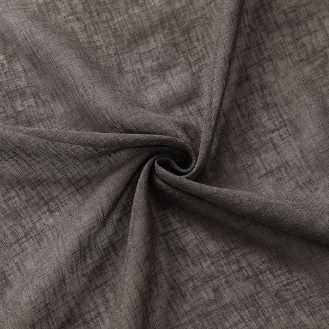 B01 Linen Textured Airy Sheer Curtain Grommet - Cololeaf -- #14 Dark Grey