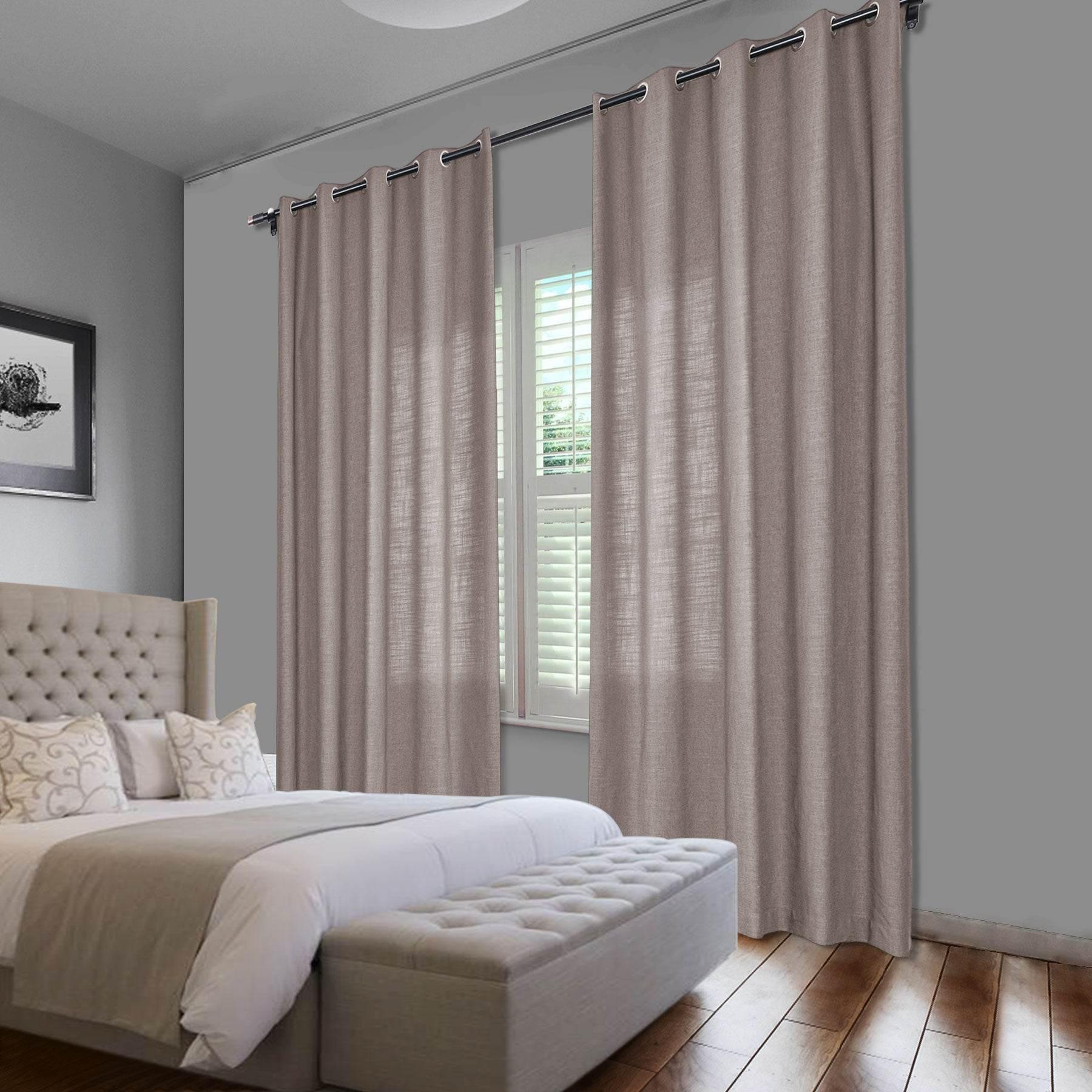 1908 Linen Blend Breathable & Natural Curtain Nickle Grommet - Cololeaf -- #1 Beige White