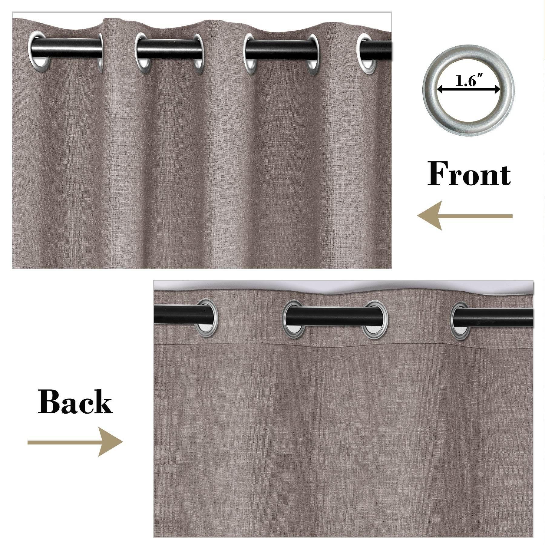 1908 Linen Blend Breathable & Natural Curtain Nickle Grommet - Cololeaf -- #1 Beige White