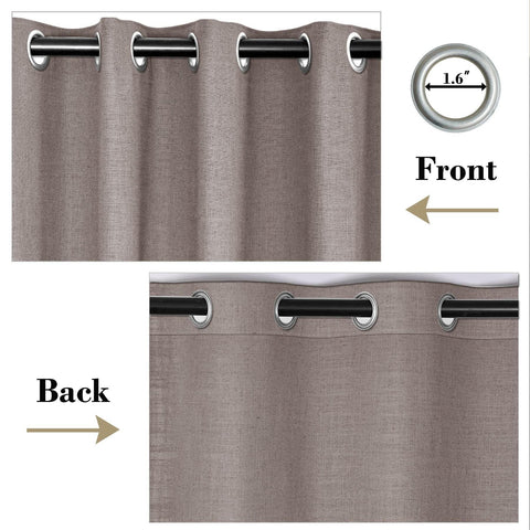 1908 Linen Blend Breathable & Natural Curtain Nickle Grommet - Cololeaf -- #1 Beige White