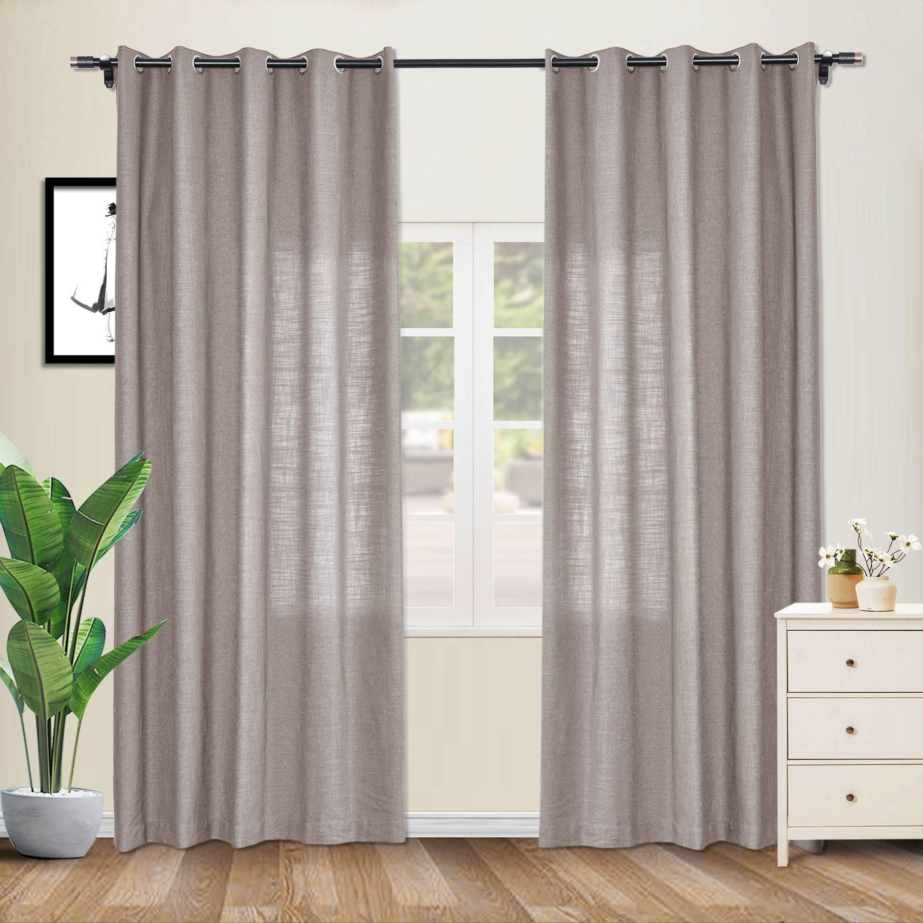 1908 Linen Blend Breathable & Natural Curtain Nickle Grommet - Cololeaf -- #1 Beige White