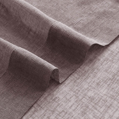 B01 Linen Textured Airy Sheer Curtain Grommet - Cololeaf -- #30 Light Grey