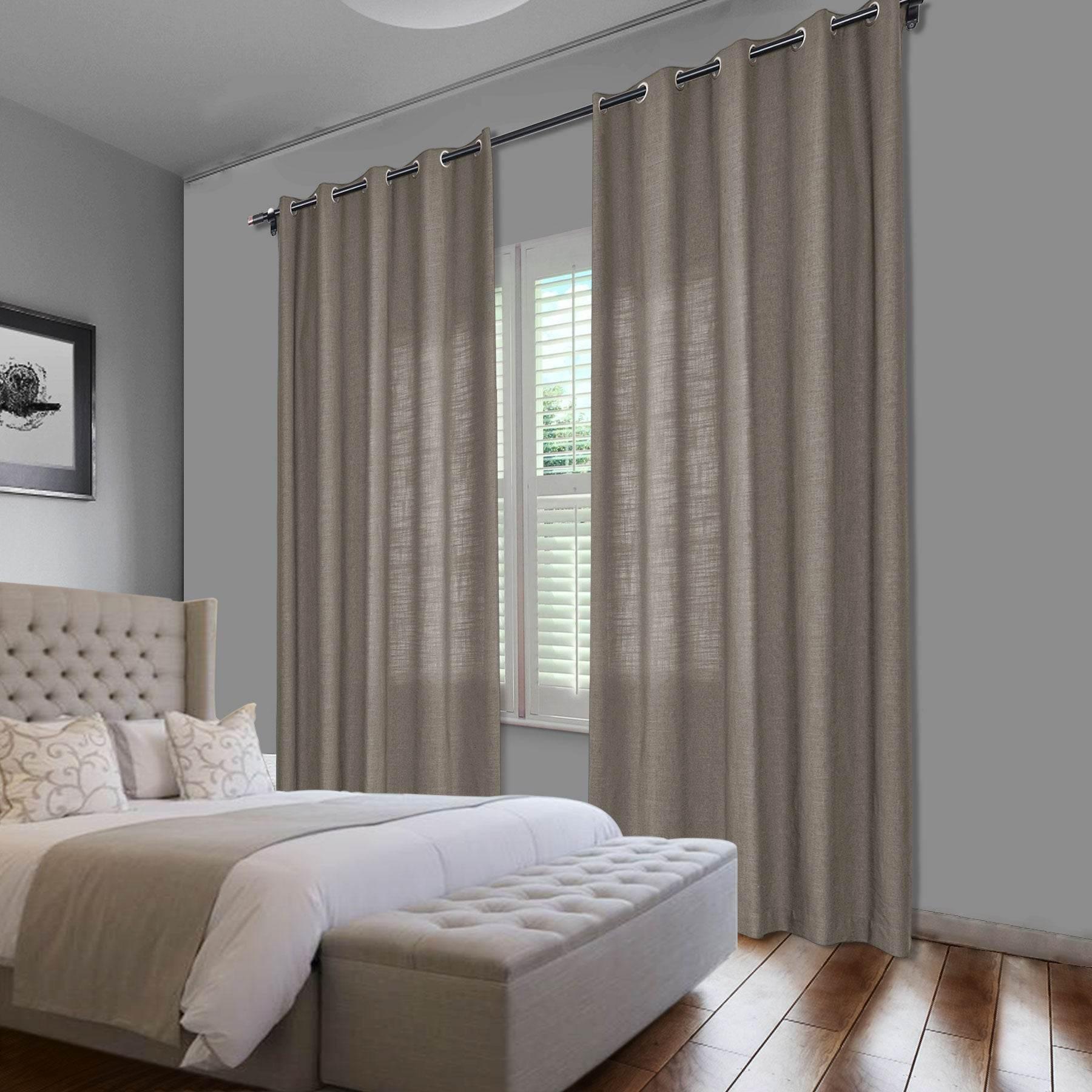 1908 Linen Blend Breathable & Natural Curtain Nickle Grommet - Cololeaf -- #1 Beige White