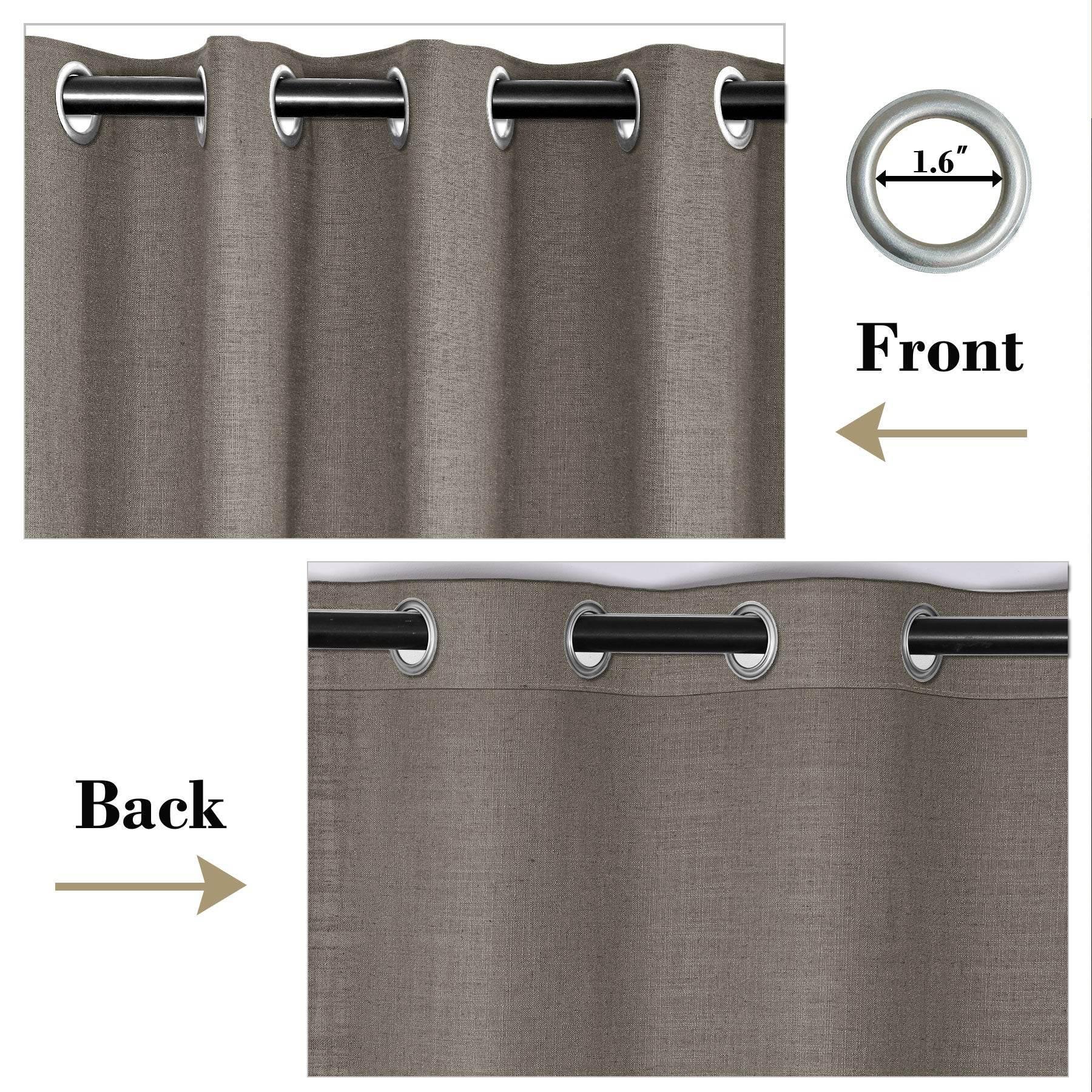 1908 Linen Blend Breathable & Natural Curtain Nickle Grommet - Cololeaf -- #1 Beige White