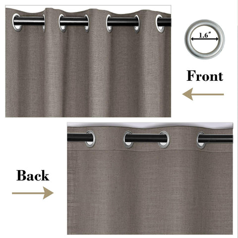 1908 Linen Blend Breathable & Natural Curtain Nickle Grommet - Cololeaf -- #1 Beige White