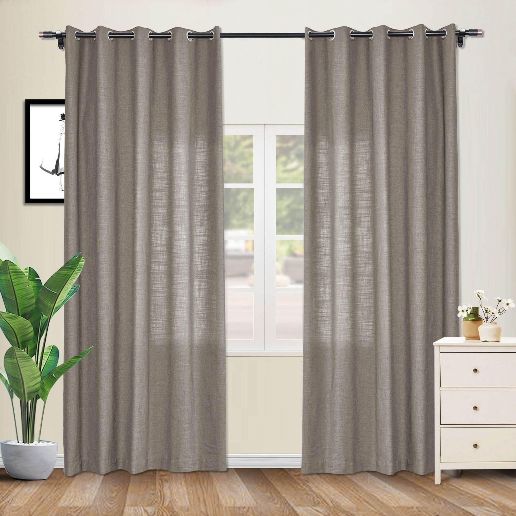 1908 Linen Blend Breathable & Natural Curtain Nickle Grommet - Cololeaf -- #1 Beige White