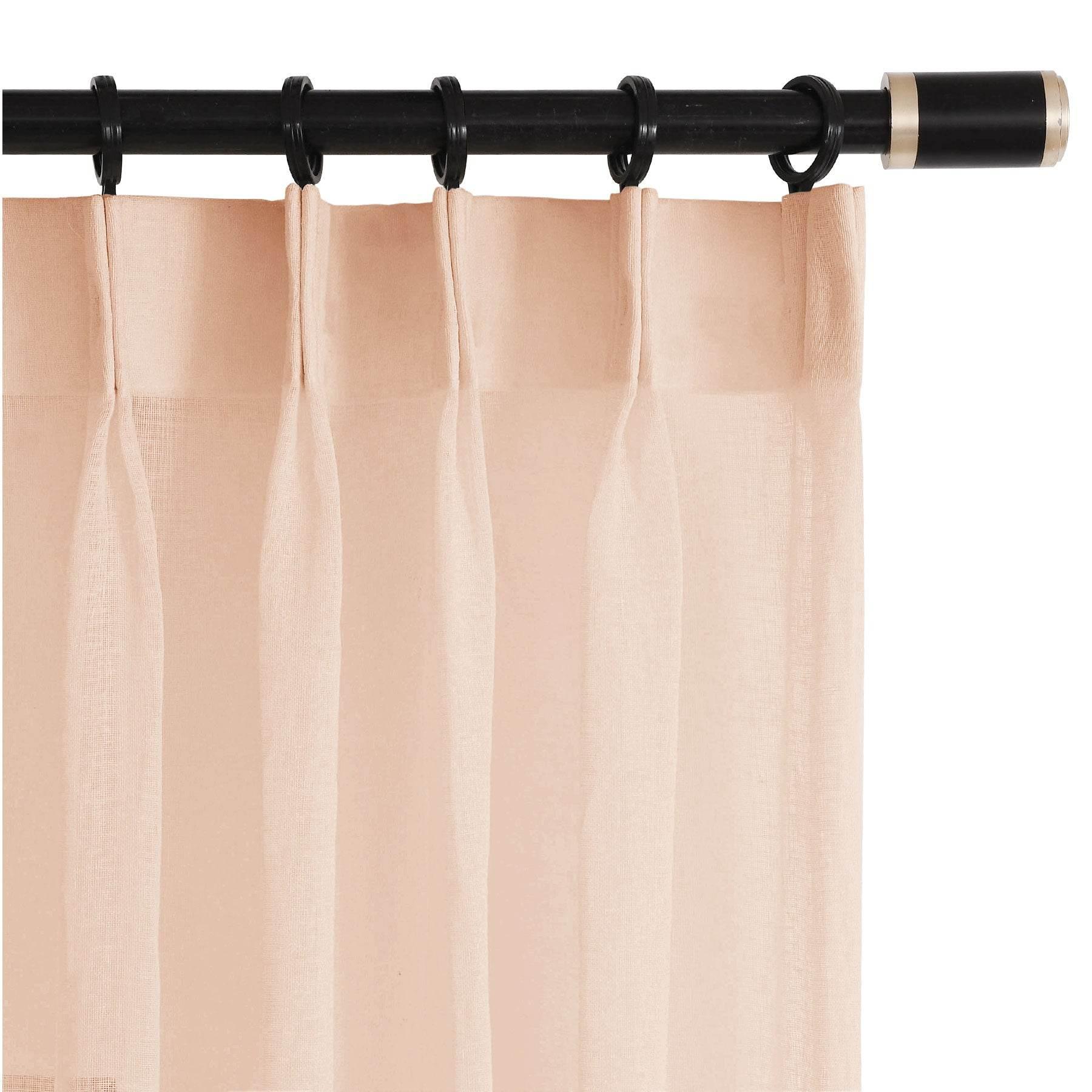 B01 Linen Textured Airy Sheer Curtain Pinch Pleat - Cololeaf -- #30 Light Grey