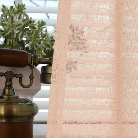 B01 Linen Textured Airy Sheer Curtain Grommet - Cololeaf -- #30 Light Grey