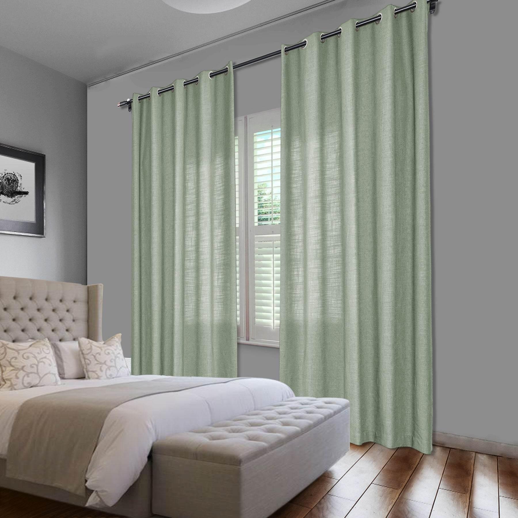1908 Linen Blend Breathable & Natural Curtain Nickle Grommet - Cololeaf -- #1 Beige White