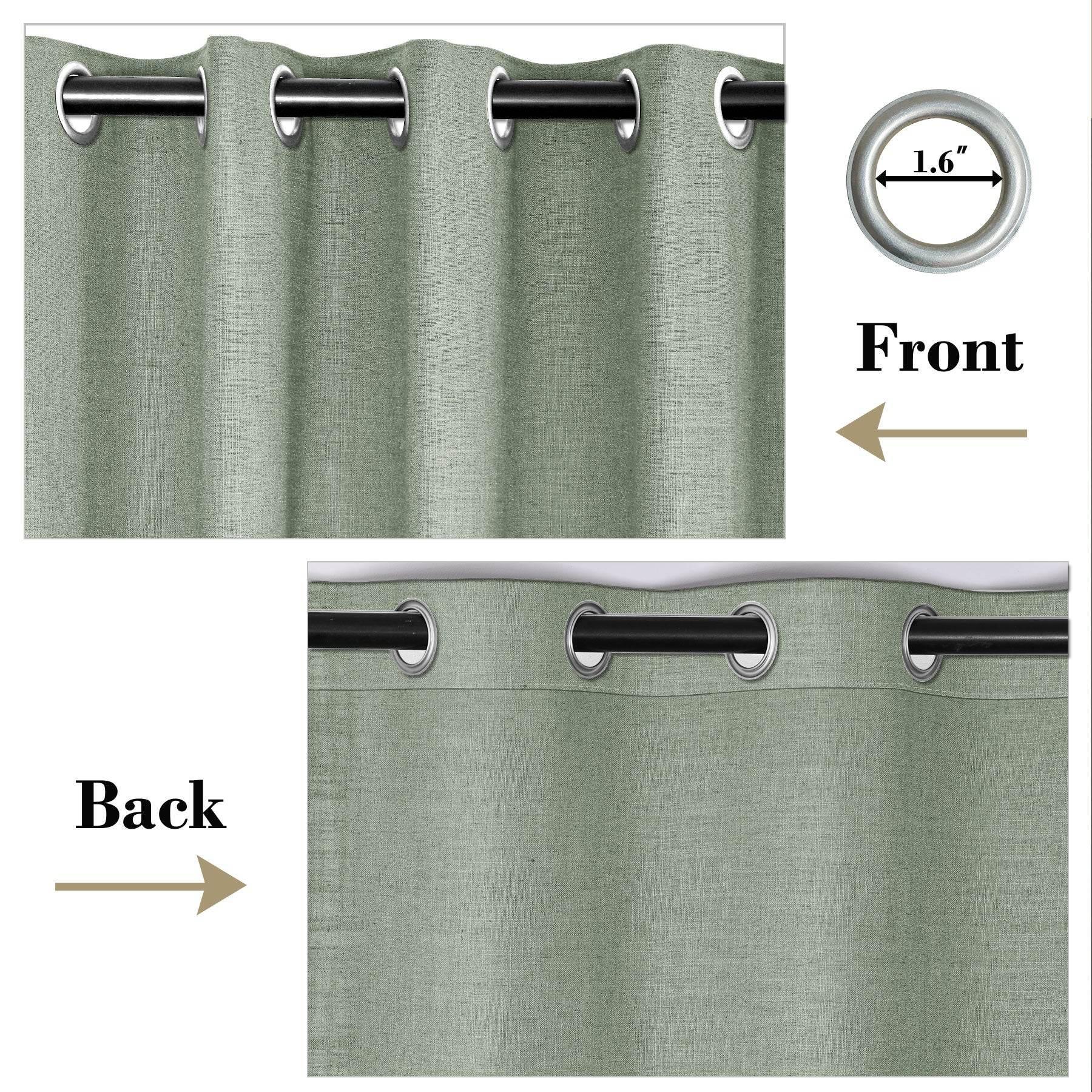 1908 Linen Blend Breathable & Natural Curtain Nickle Grommet - Cololeaf -- #1 Beige White