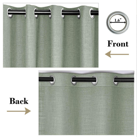 1908 Linen Blend Breathable & Natural Curtain Nickle Grommet - Cololeaf -- #1 Beige White