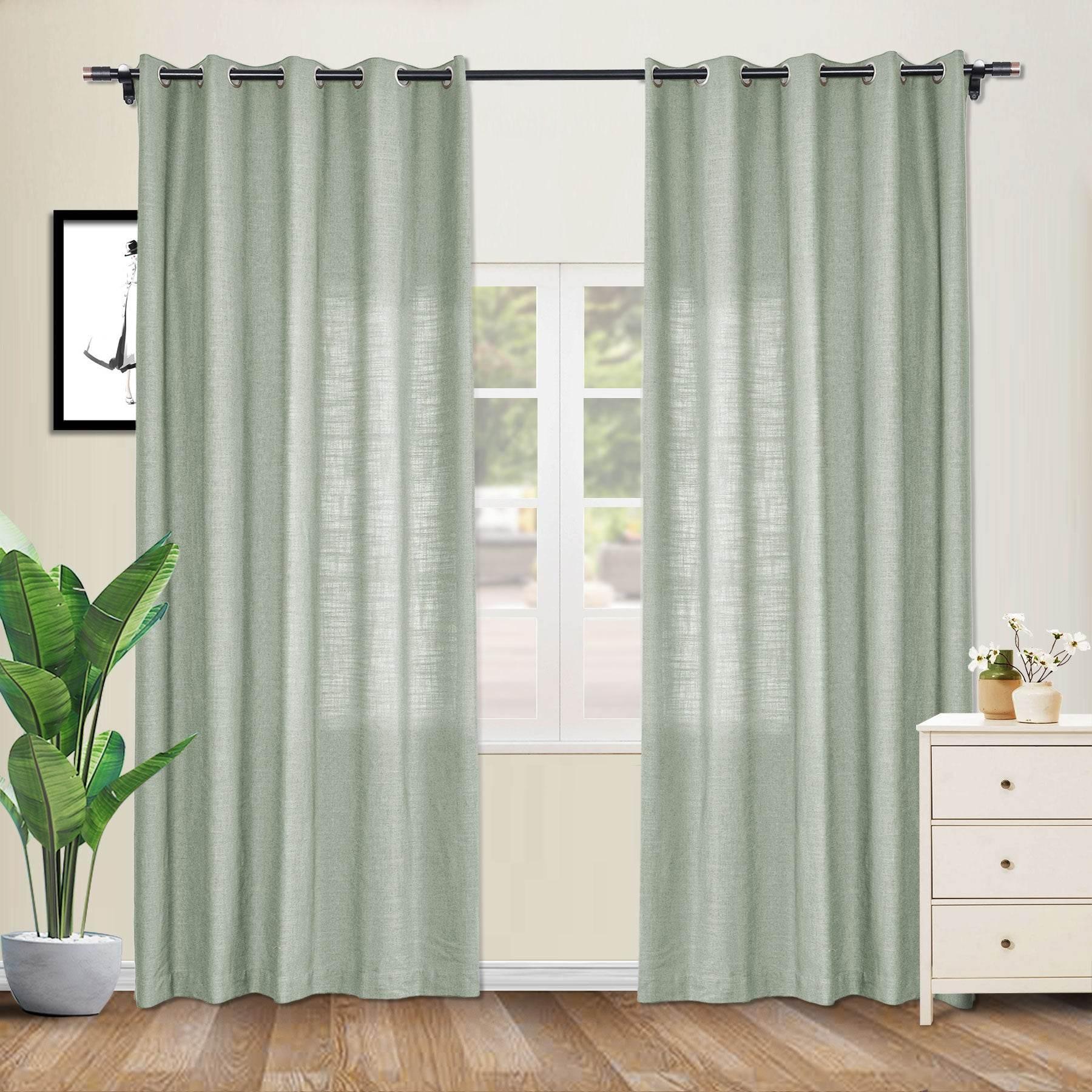 1908 Linen Blend Breathable & Natural Curtain Nickle Grommet - Cololeaf -- #1 Beige White