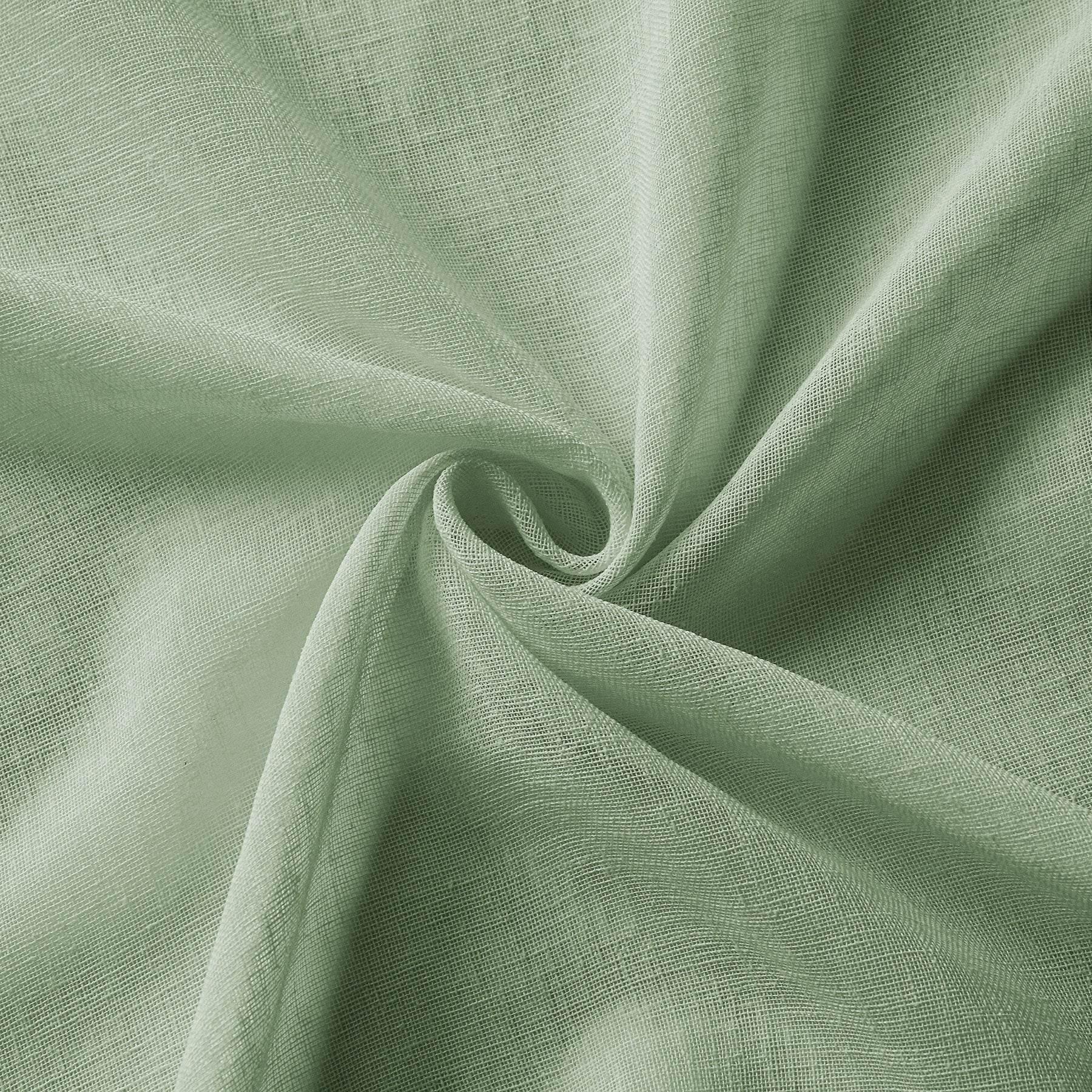 B01 Linen Textured Airy Sheer Curtain Grommet - Cololeaf -- #17 Aqua Foam