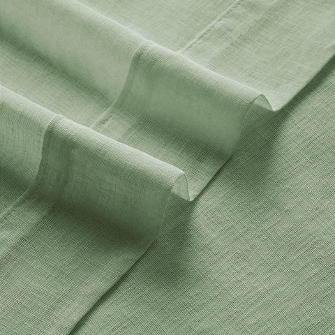 B01 Linen Textured Airy Sheer Curtain Grommet - Cololeaf -- #30 Light Grey