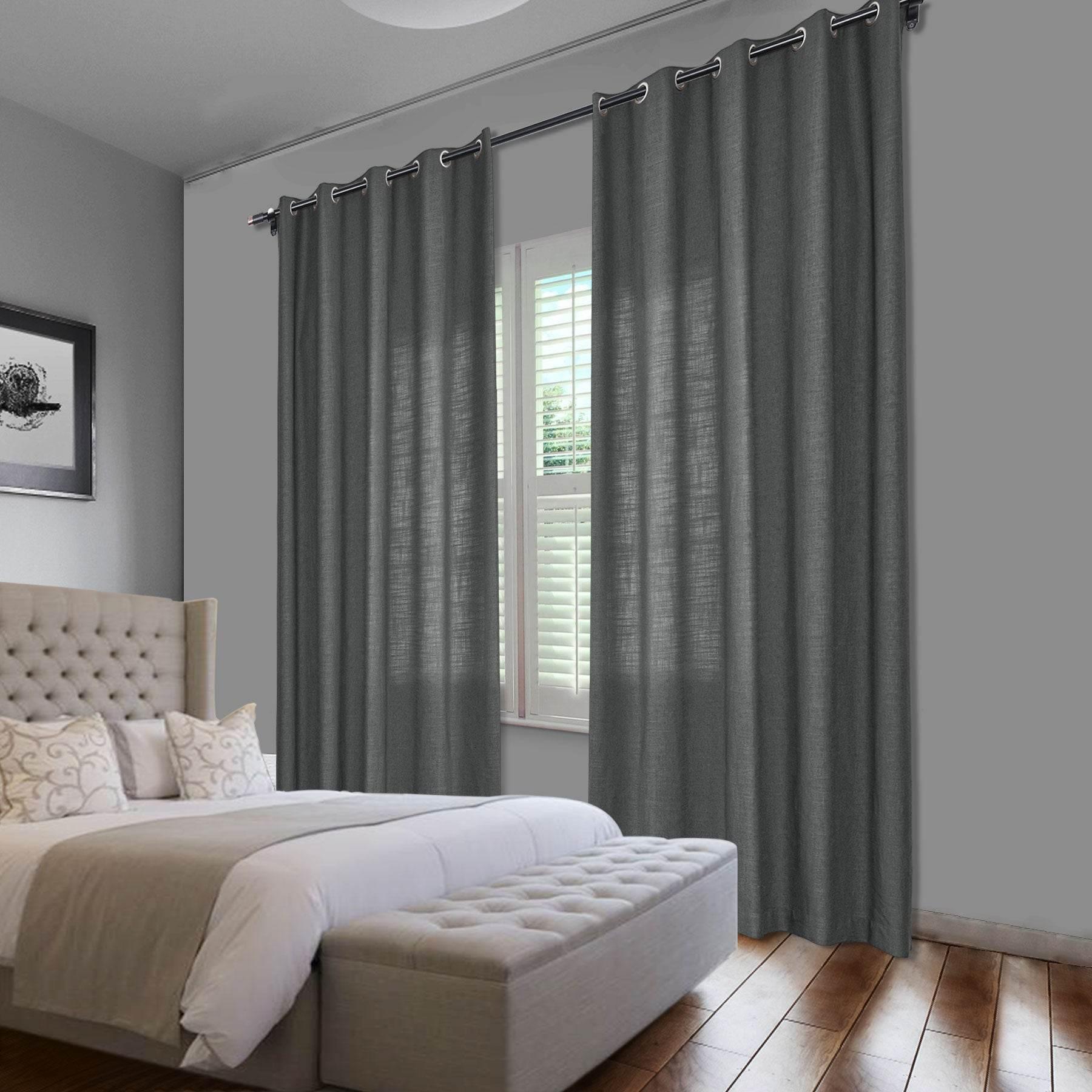 1908 Linen Blend Breathable & Natural Curtain Nickle Grommet - Cololeaf -- #1 Beige White