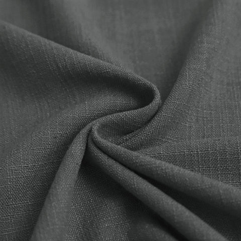 1908 Linen Blend Breathable & Natural Curtain Tab Top - Cololeaf -- #17 Dark Grey