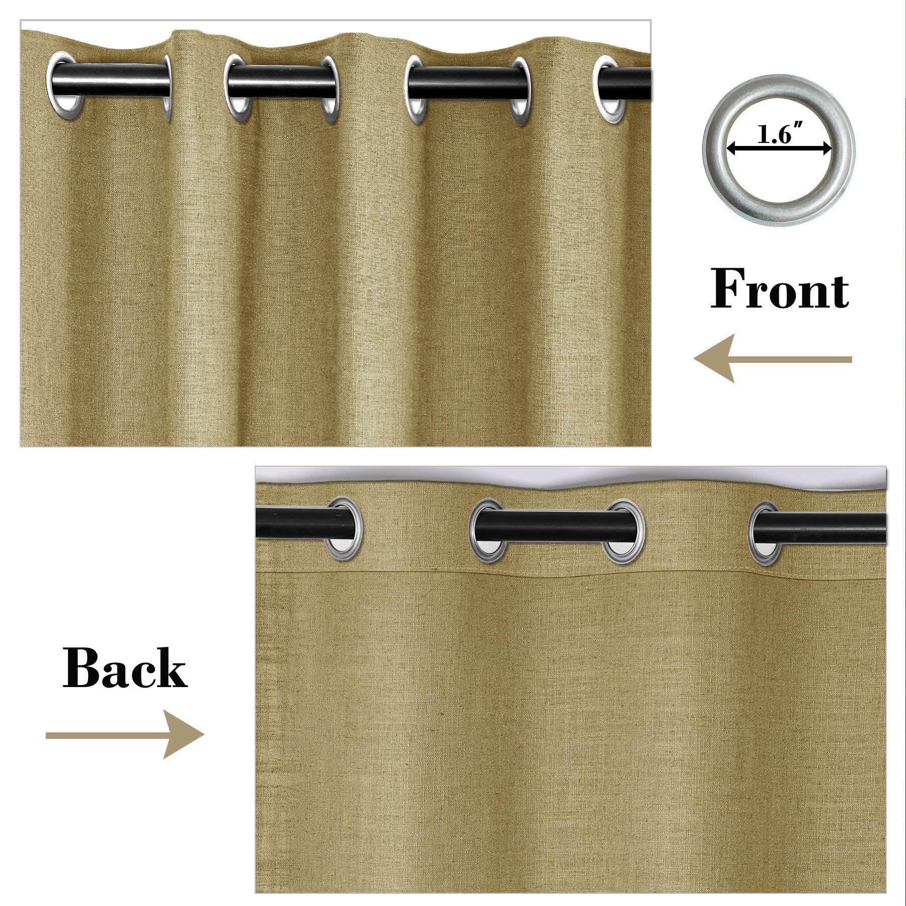 1908 Linen Blend Breathable & Natural Curtain Nickle Grommet - Cololeaf -- #1 Beige White